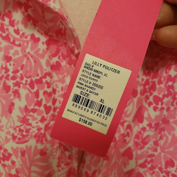 NWT Lilly Pulitzer Jorgie Romper Size XL, Retail $158.00, Pink Shandy - Picture 6 of 10